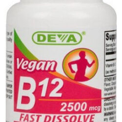 B-12 Sublingual Vegano 2500 Mcg 90 Comprimidos Da Deva Vegan