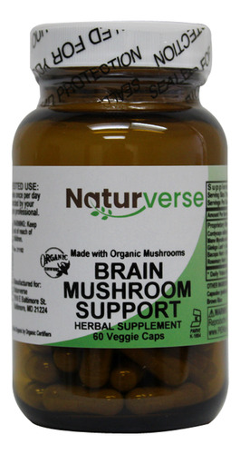 Cápsulas Em Pó Brain Mushroom Support Cog 60 Cápsulas Vegeta
