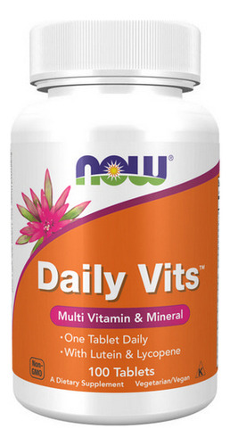 Vitamina Diária Vits 100 Comprimidos Da Now Foods