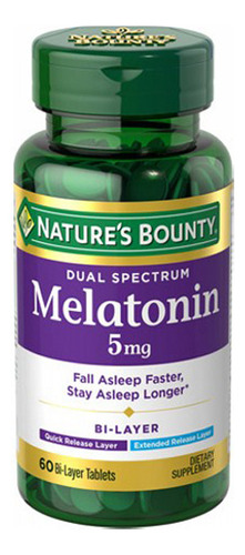 Melatonina Nature's Bounty 5 Mg 60 Comprimidos Da Nature's B