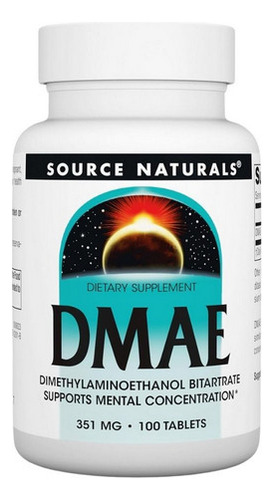 Dmae 351 Mg 100 Comprimidos Da Source Naturals