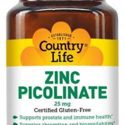 Picolinato De Zinco 25 Mg 100 Comprimidos By Country Life