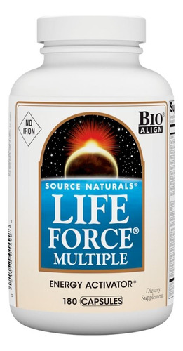 Life Force No Iron Capsules 180 Caps By Source Naturals