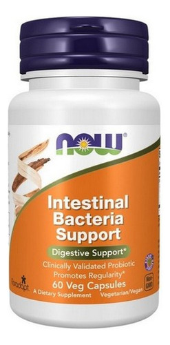 Bactérias Intestinais Sustentam 60 Cápsulas Vegetais Da Now