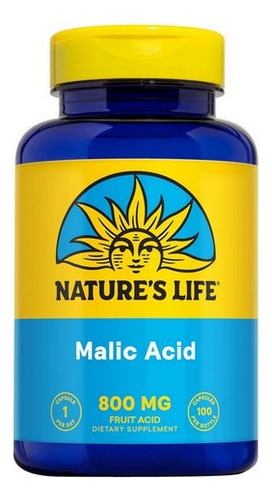 Ácido Málico 800 Mg 100 Vcaps Da Nature's Life