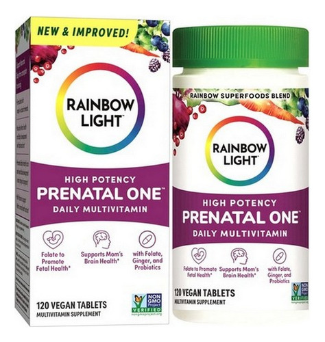 Prenatal One Multivitamínico 120 Comprimidos Da Rainbow Ligh
