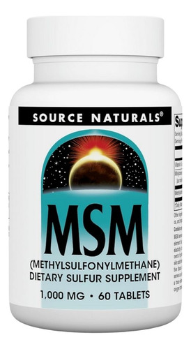 Msm 1000 Mg 60 Tabs By Source Naturals