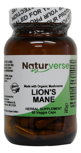 Cápsulas Lion's Mane Cog Em Pó 60 Cápsulas Vegetais Da Natur