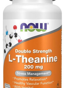 L-teanina 200 Mg 90 Cápsulas Vegetais Da Now Foods