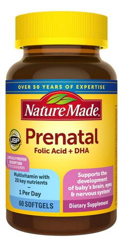 Multivitamínico Pré-natal Com Dha 60 Comprimidos Feito Pela
