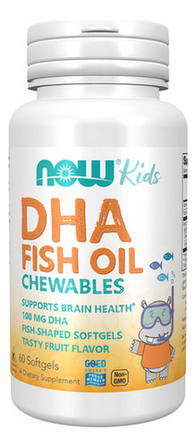Cápsulas Mastigáveis Dha Kids 100 Mg 60 Cápsulas Gelatinosas