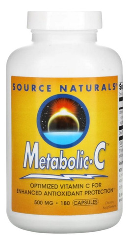 Metabolic C 500 Mg 180 Caps By Source Naturals