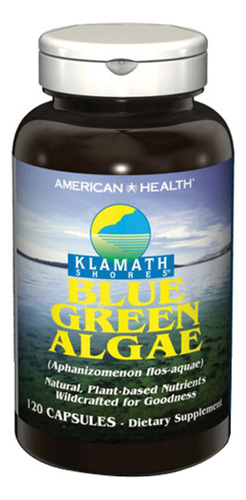 Algas Verdes Azuis Klamath Shores 500 Mg 120 Cápsulas Da Ame