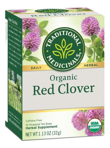 Organic Tea Red Clover 16 Bags By Traditional Medicinals