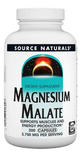 Magnesium Malate 200 Caps By Source Naturals