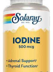 Iodo 500 Mcg 30 Cápsulas Da Solaray