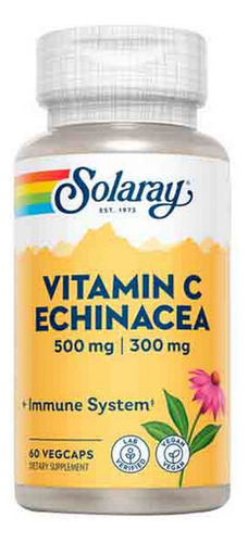 Vitamina C Com Echinacea 60 Cápsulas Da Solaray