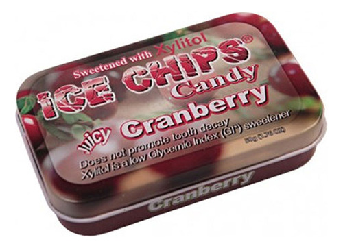 Ice Chips Candy Cranberry 1,76 Onças Da Ice Chips Candy