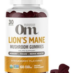 Lion's Mane Gummies 60 Gummies By Om Mushrooms