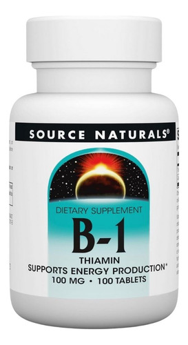 Vitamin B-1 100 Mg 100 Tabs By Source Naturals