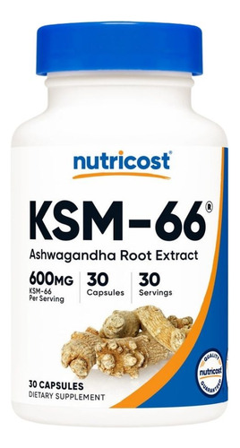 Cápsulas Ksm-66 600 Mg (30 Unidades) Da Nutricost