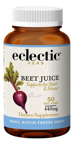 Suco De Beterraba 440 Mg 50 Cápsulas Da Eclectic Herb