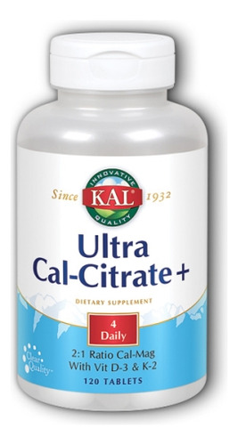 Ultra Cal-citrate+ 120 Comprimidos Da Kal