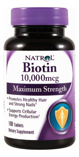 Biotina 100 Comprimidos Da Natrol