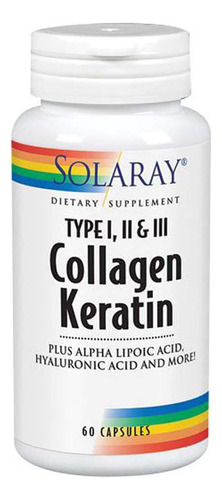 Queratina De Colágeno 60 Cápsulas Da Solaray