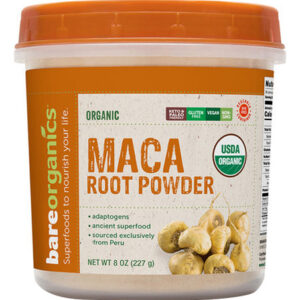 Maca Orgânica Em Pó De 8 Onças Da Bare Organics
