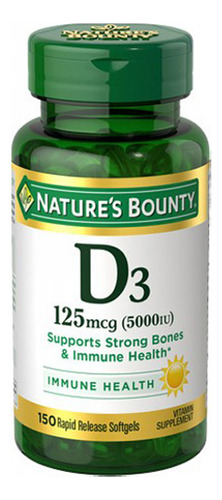 Força Máxima D3 5000iu 150 Unidades Da Nature's Bounty