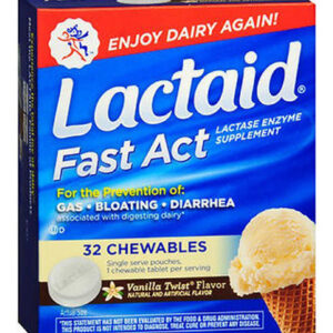Fast Act Chewables Vanilla Twist 32 Tabs By Lactaid