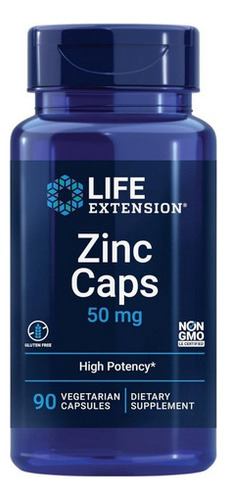 Zinco De Alta Potência 50 Mg 90 Vcaps By Life Extension