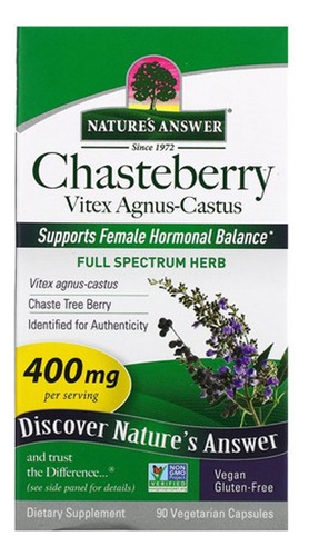 Chasteberry Vitex Angus-castus 400 Mg 90 Cápsulas Vegetarian