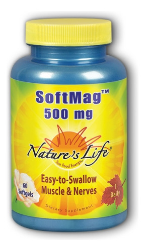 Magnésio Soft 500 Mg 60 Cápsulas Gelatinosas Da Nature's Lif