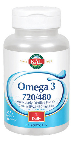 Omega 3 720/480 60 Softgels By Kal