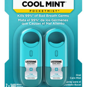 Spray Bucal Care Mist Listerine Cool Mint 7,7ml - 2 Unid