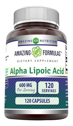 Fórmulas Incríveis De Ácido Alfa Lipóico 600 Mg 120 Cápsulas