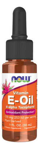 Óleo De Vitamina E Vegetariano De 1 Onça Da Now Foods