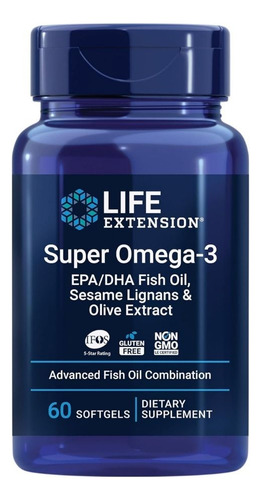 Epa/dha Com Lignanas De Gergelim E Extrato De Oliva 60 Cápsu