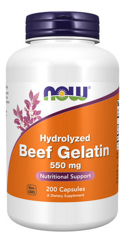 Gelatina De Carne Bovina Hidrolisada 550 Mg 200 Cápsulas Da