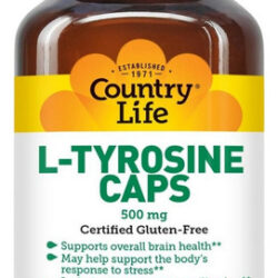 L-tirosina Com B-6 500 Mg 100 Cápsulas Da Country Life