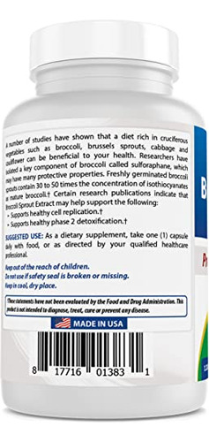 Suplemento Best Naturals: Extrato De Broto De Brócolis 1000m - Imagem 6