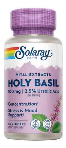 Holy Basil 450 Mg 60 Cápsulas Da Solaray