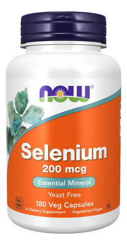 Selênio 200 Mcg 180 Cápsulas Da Now Foods