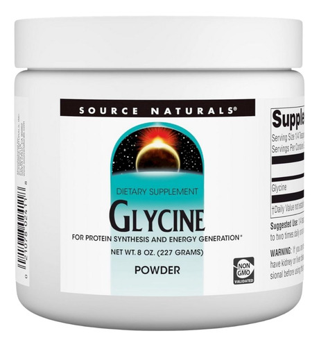 Glycine Powder 226.8 Gm 8 Oz By Source Naturals