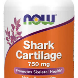 Cartilagem De Tubarão 750 Mg 100 Cápsulas Da Now Foods