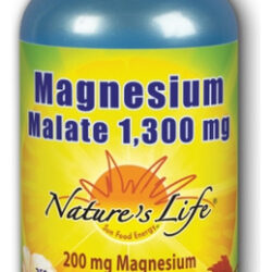 Malato De Magnésio 1300 Mg 250 Comprimidos Da Nature's Life