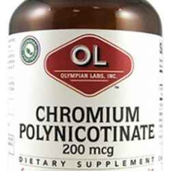 Polinicotinato De Cromo 200 Mcg 100 Cápsulas Da Olympian Lab