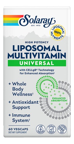 Universal Liposomal Multivitamin 60 Count By Solaray